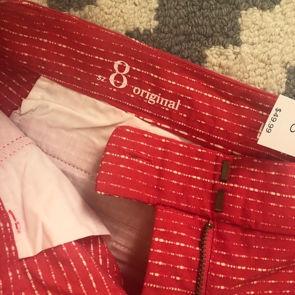 NWT loft red coral tweed short -size 8 - Picture 5 of 6